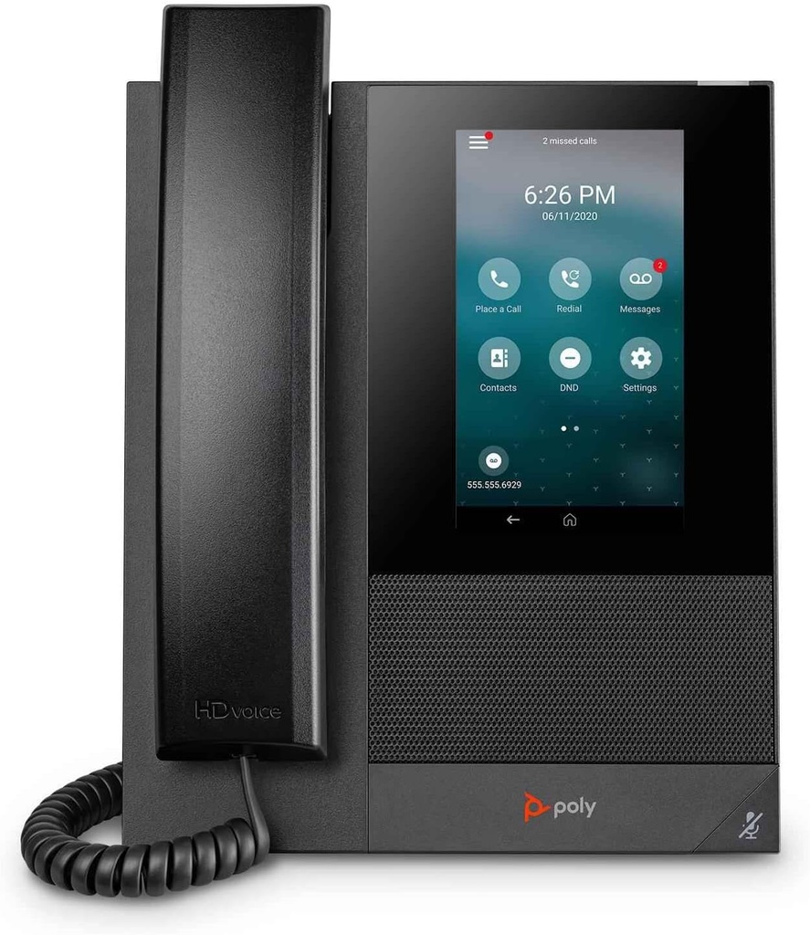 Poly CCX 400 Teléfono multimedia de escritorio (Polycom) - con auricular - SIP abierto - Alimentación a través de Ethernet (POE)