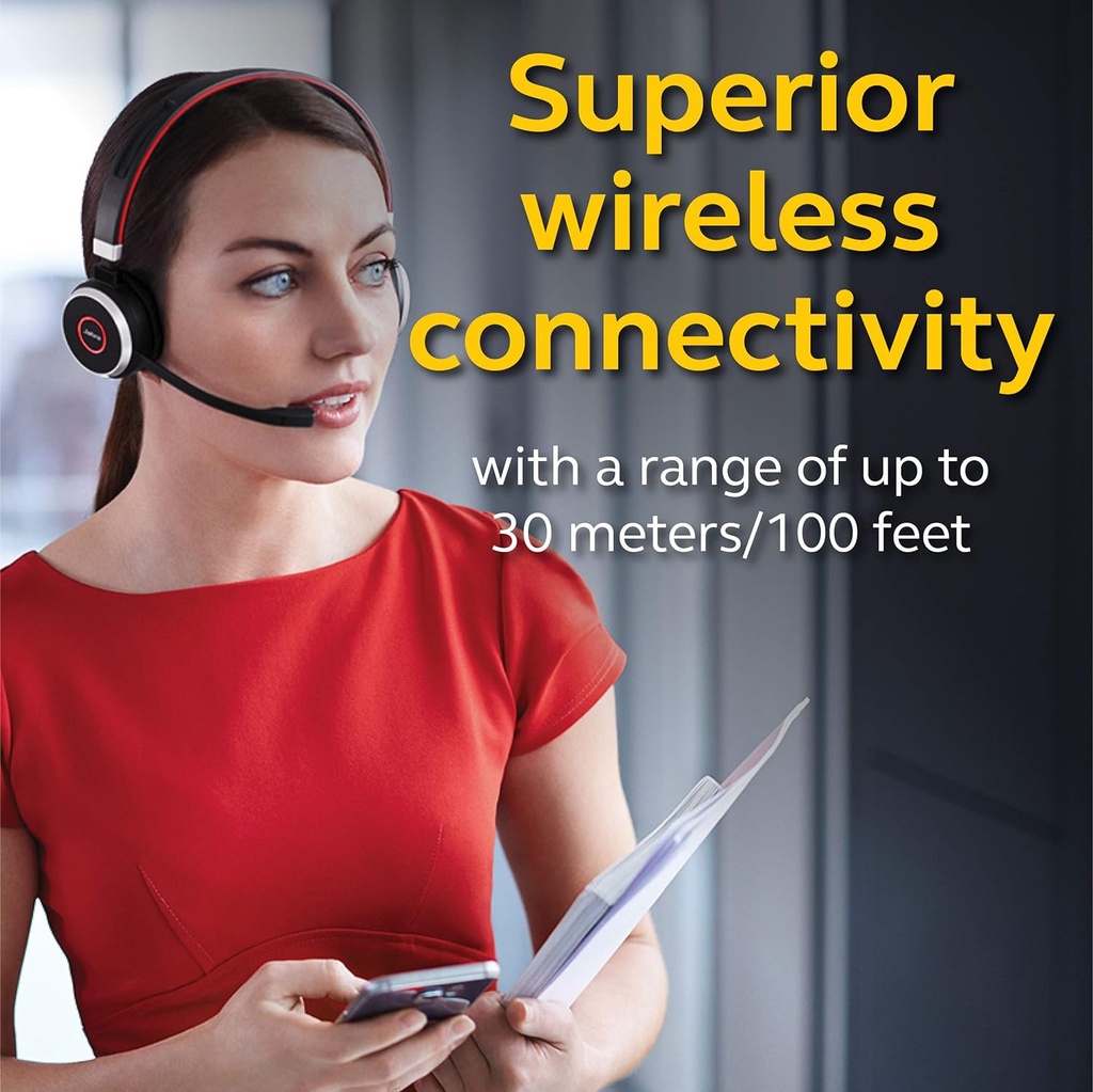 Audífonos con micrófono profesionales Jabra Evolve 65 Mono MS, soporte de carga y enlace 370 - 