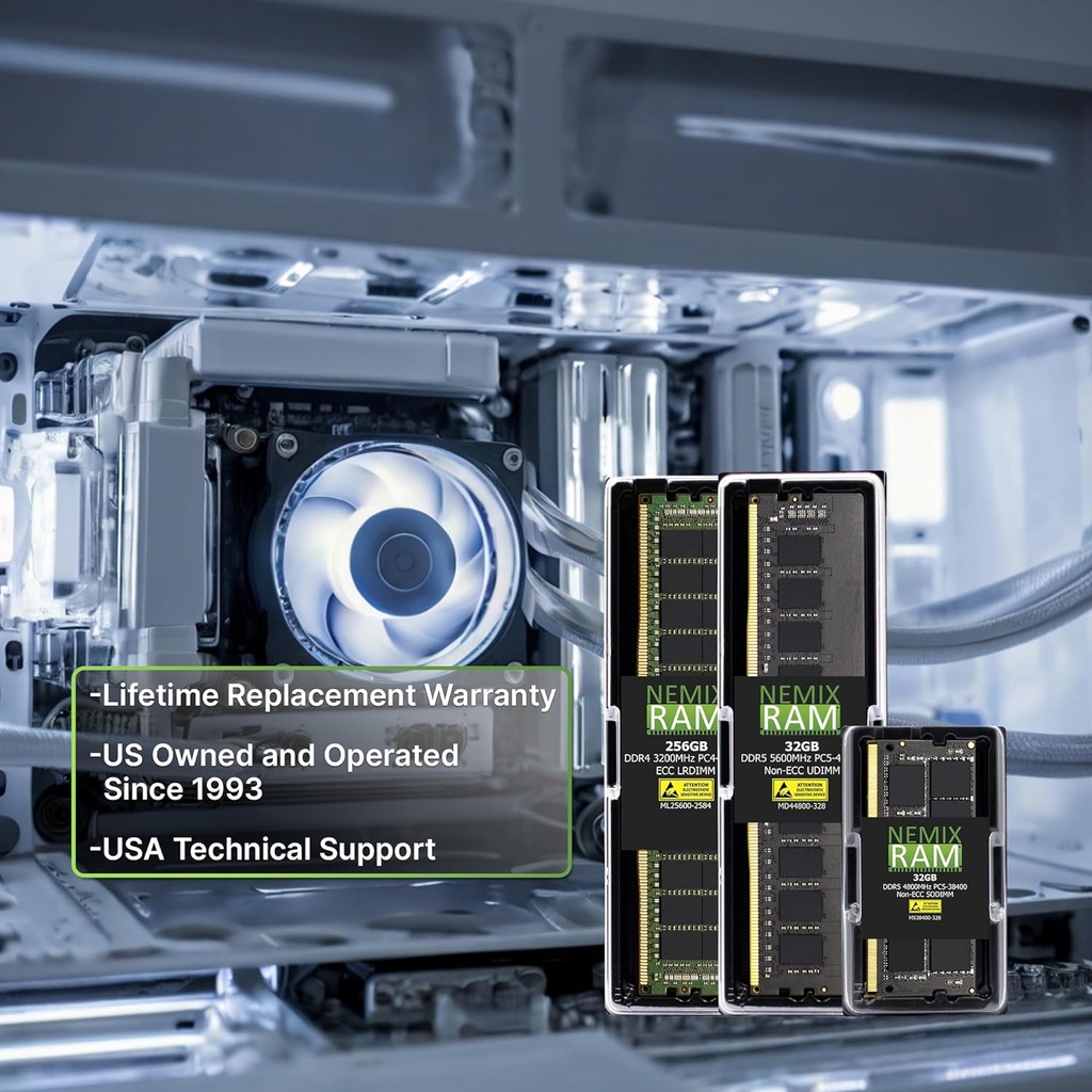 Memoria registrada por NEMIX RAM HMA82GR7CJR4N-WM Hynix Reemplazo 16GB DDR4-2933 PC4-23400 ECC