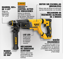 Kit de Rotomartillo Combinado SDS PLUS de 1-1/8" (28mm) Inalámbrico de 20V MAX* | DCH263P2-B2C