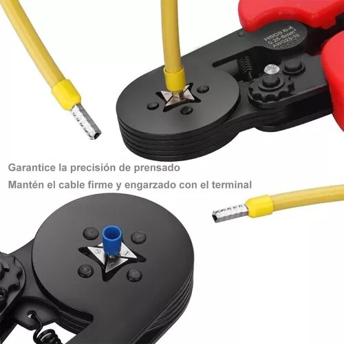 Alicate Crimpadora Con Kit De 1200 Terminales Ferrules – HSC8 6-4A