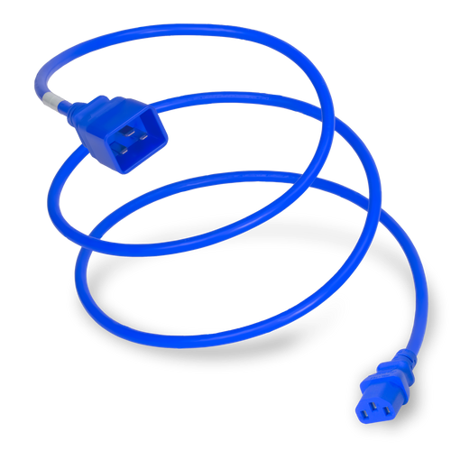 Cable de Poder 10FT (3.048 Mtrs.) Azul Standard IEC320 C20 to IEC320 C13 15A 250V