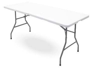 Mesa Plegable Blanca 180cm Tipo Maleta