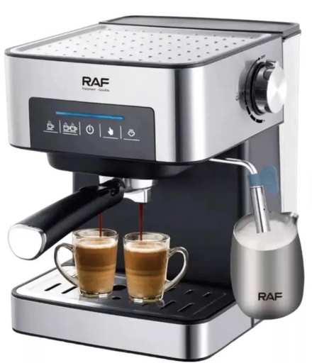 [RAF-R136] Máquina Café Espresso Espumador De Leche Antigoteo Raf R136 Color Plateado