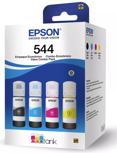 [T544520-3P] Epson T544 Color Cartón Tri Pack Cian, Magenta, Amarillo